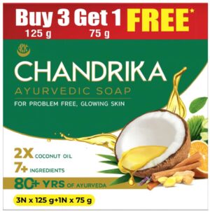 Chandrika Ayurvedic Sæbe 3 x 125 g + 75 g