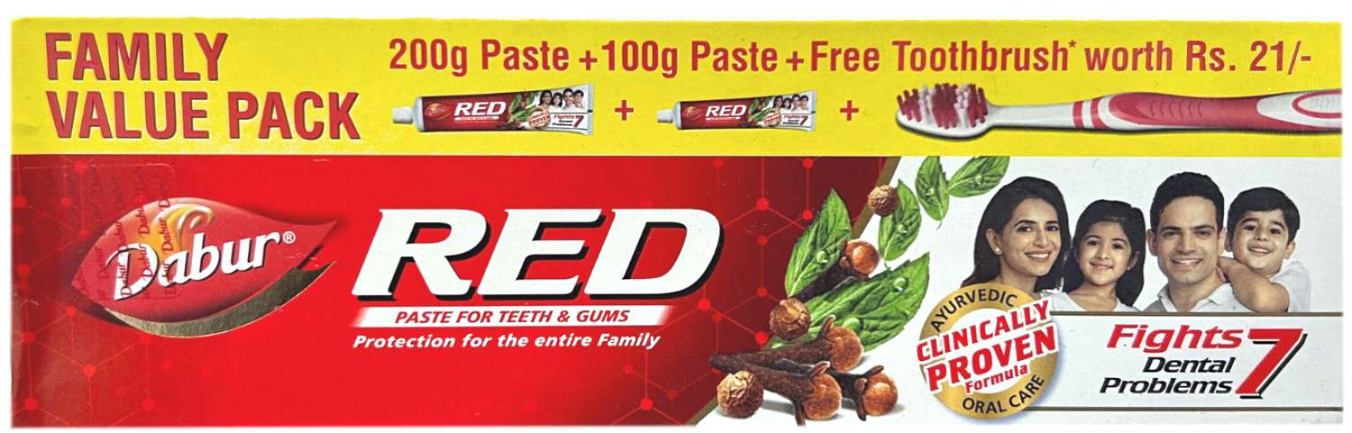 Dabur Red Tandpasta 300 g + Tandborste