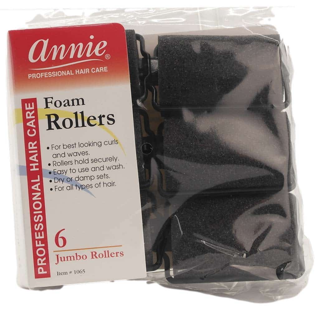 Annie Foam Rollers Jumbo Sort 6 stk