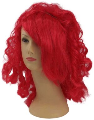 Röd peruk, axellång