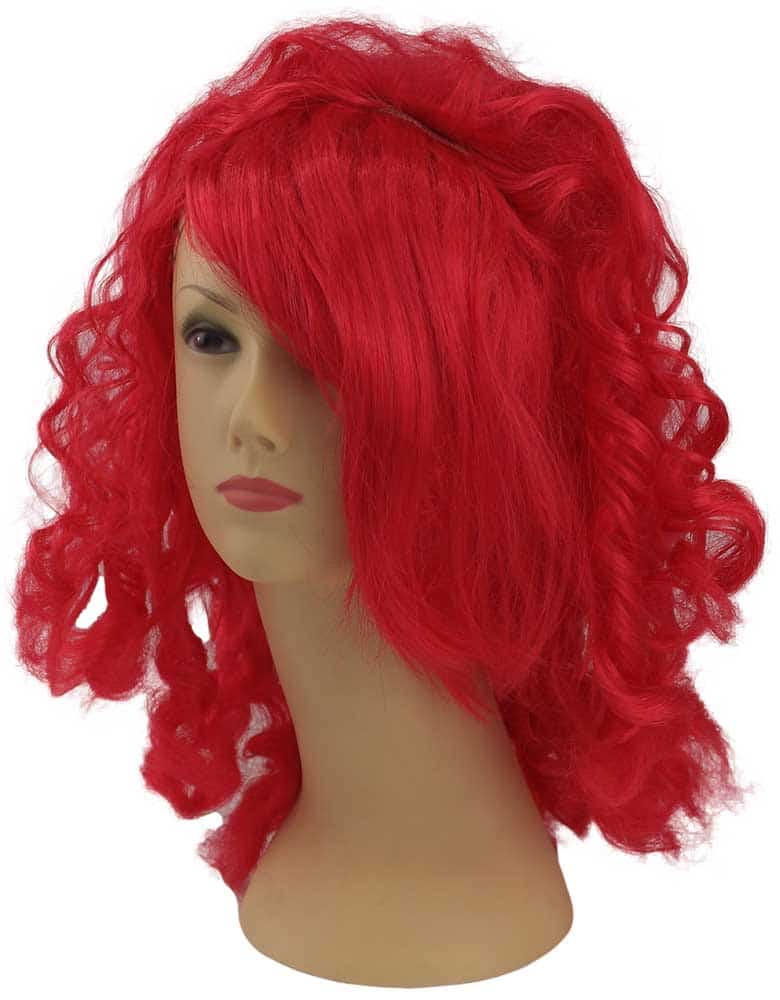 Röd peruk, axellång